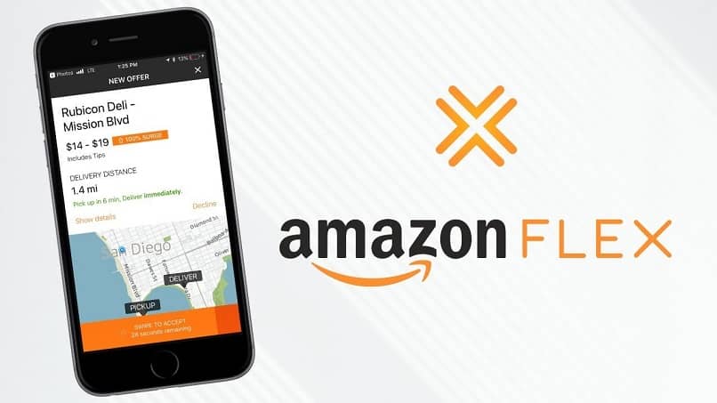 gps-sovellus ja amazon flex-logo