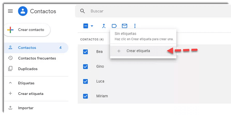 gmail-alusta luomalla yhteysryhmää