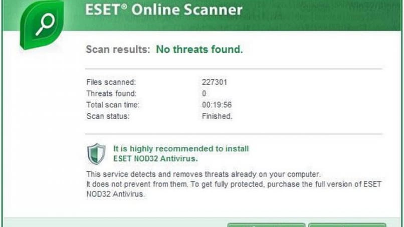 eset online scanner resultado analisis 13413