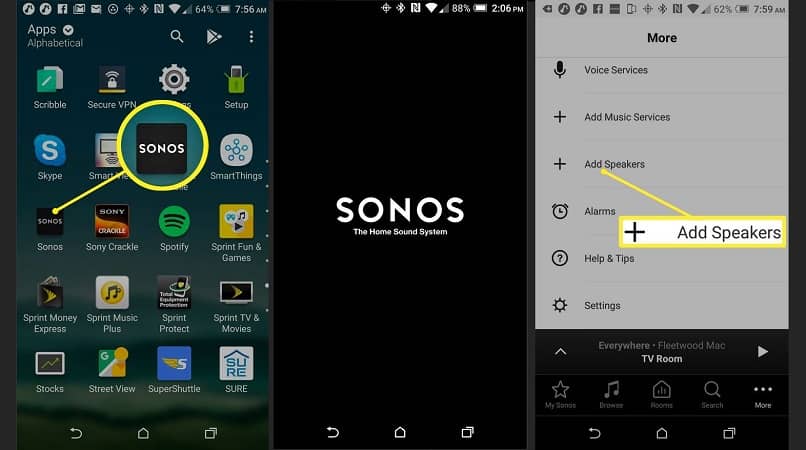 sonos android -sovellus