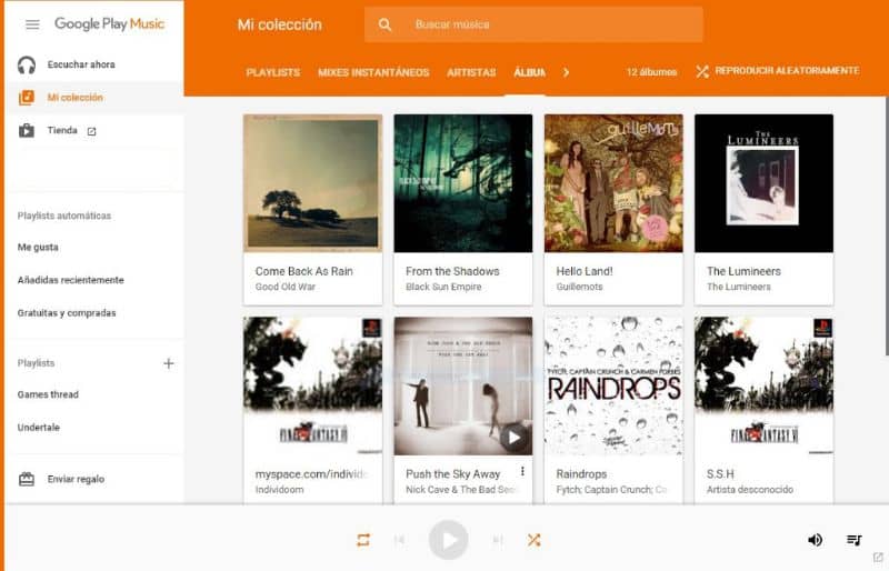 Google Play Musiikki -näyttö