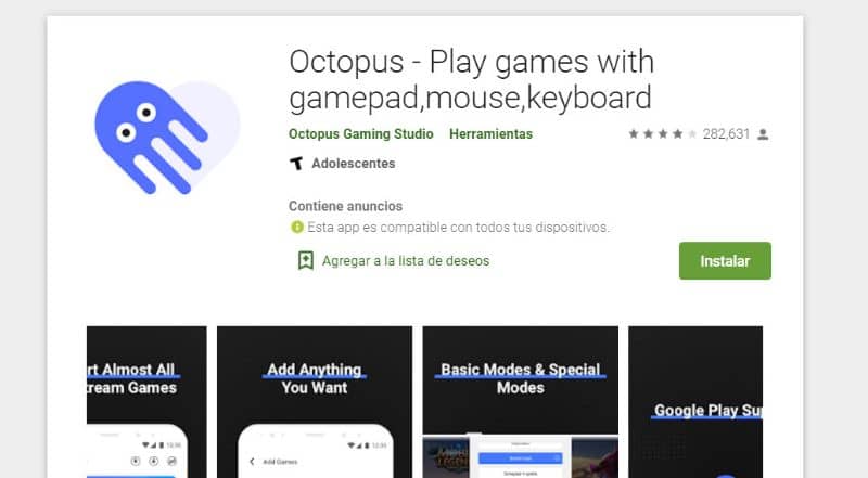 Play-kauppa Octopus