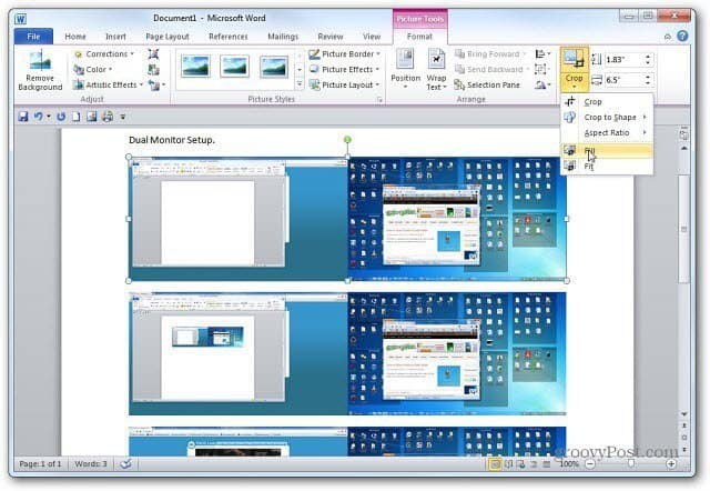 Screenshots in Word