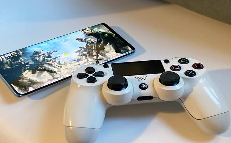 control blanco ps4 movil 9884