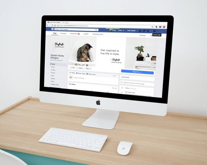 escritorio imac facebook