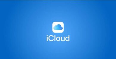 logo icloud fondo azul nube