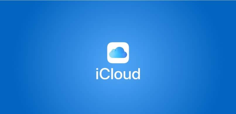 logo icloud fondo azul nube