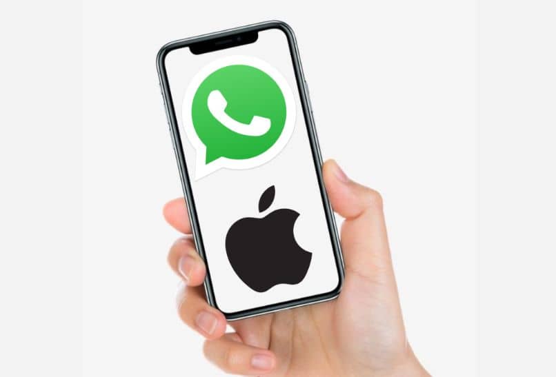 movil mano logo whatsapp apple