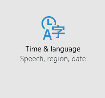 time settings Windows 10