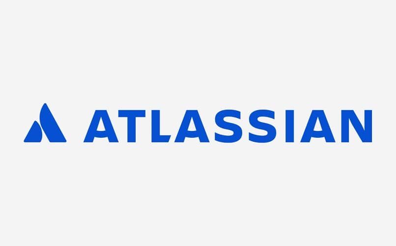 atlassian sininen valkoinen tausta