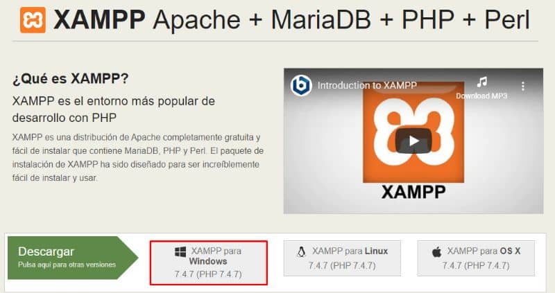 Xampp Windowsissa