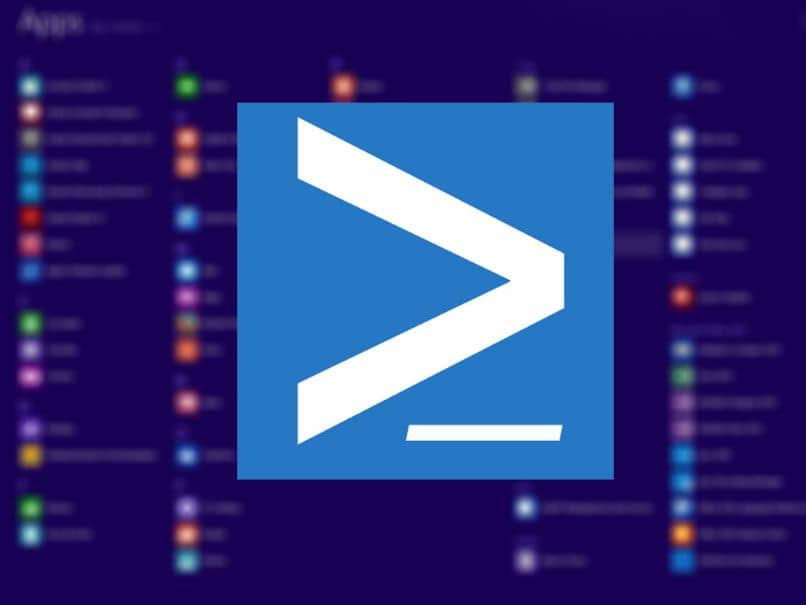 Powershell-logo violetti tausta