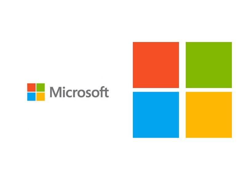 Microsoft-logo valkoisella taustalla