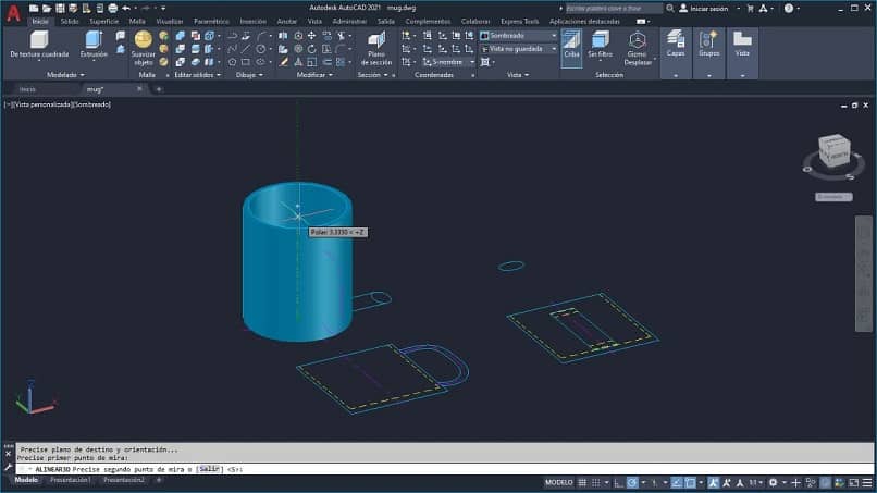 autocad-sylinterin muodon mallinnus