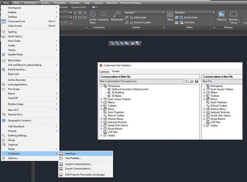 työkalurivin autocad-ohjelma