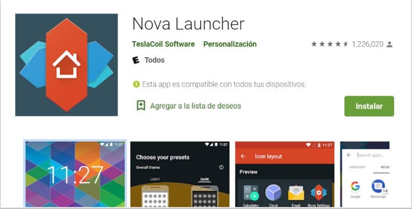 asenna nova launcher -pelikauppa