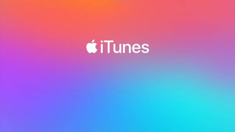 ITunes-logo värikkäällä taustalla