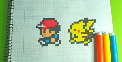 ash pikachu colores pixeles