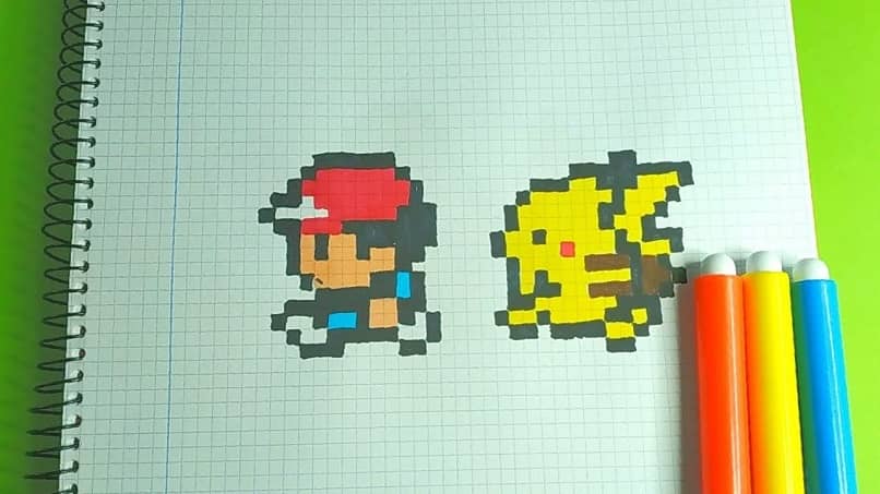 ash pikachu colores