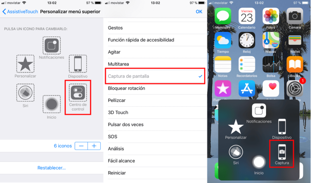 como tomar captura de pantalla de tu iPhone sin usar botones de inicio y encendido e1582137164136