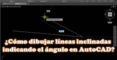 dibujar lineas inclinadas indicando angulo autocad