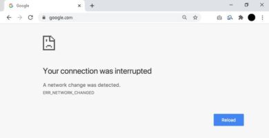 err network changed error in google chrome 9734