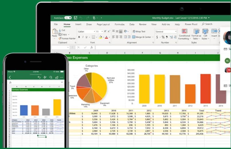 kaaviot tilastot numerot microsoft excel mobiili tietokone