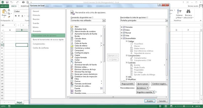 excel habilitar ficha desarrolladores 9786