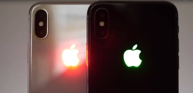 iphone manzana trasera iluminada