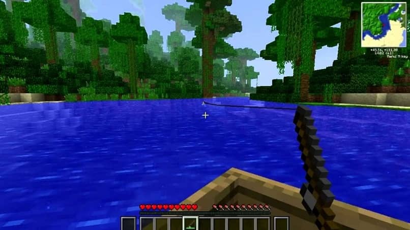 lago azul bote minecraft