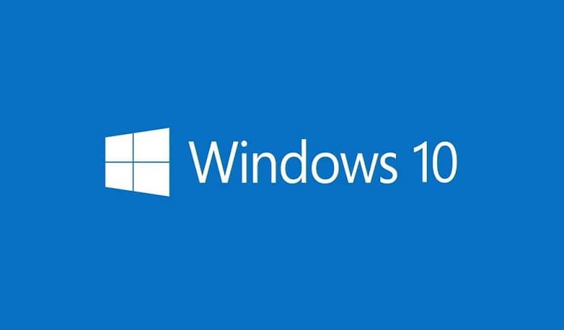 logotipo de windows 10 con fondo azul