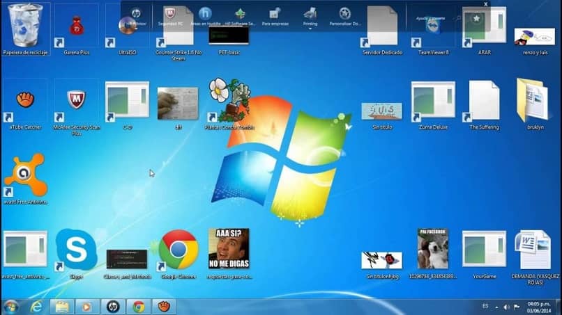 pantalla windows iconos