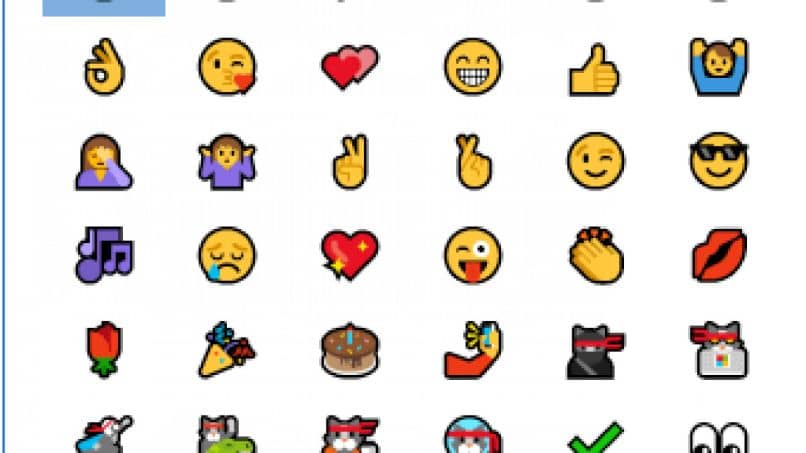 variedad de emoticones