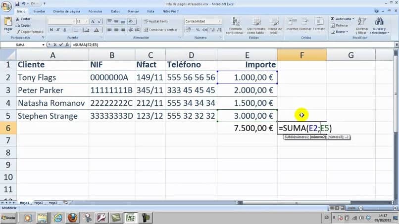 Excel -kirjojen autosum