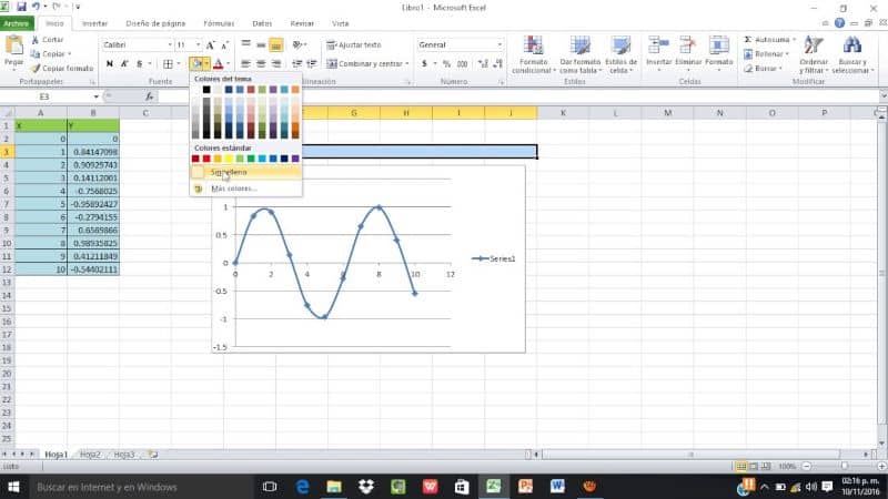 Excel laskentataulukon ja trigonometristen funktioiden avulla