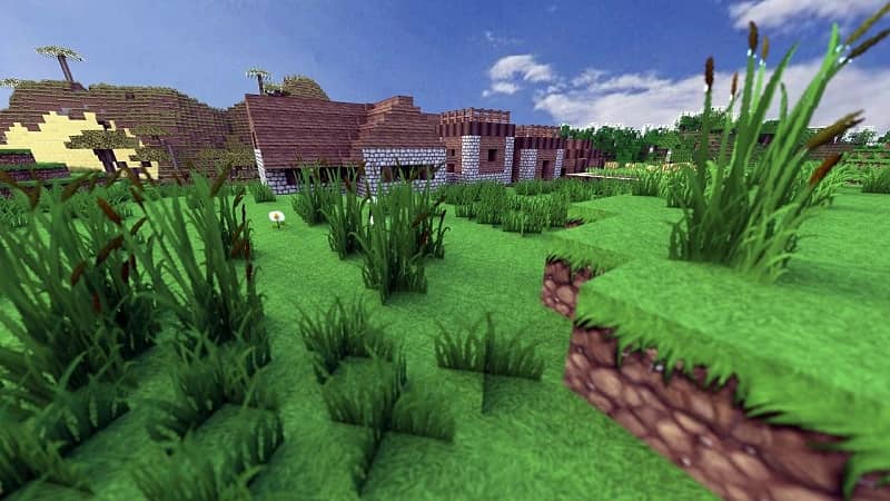 Kyläläiset vaihtavat omenoita Minecraftissa