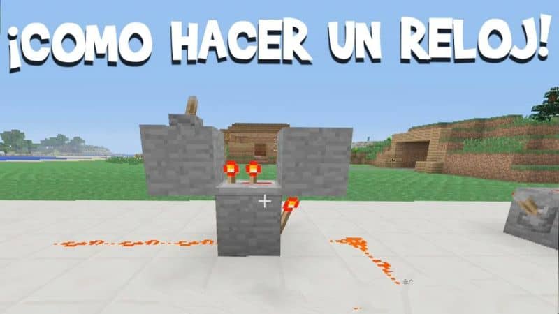 ilustracion minecraft reloj