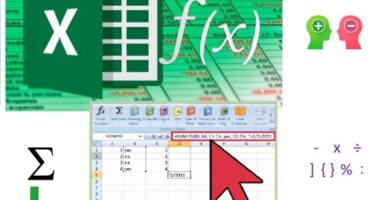 logo excel y pantalla de excel