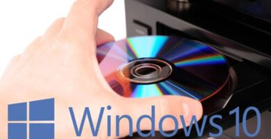 logo windows 10 mano cd computadora