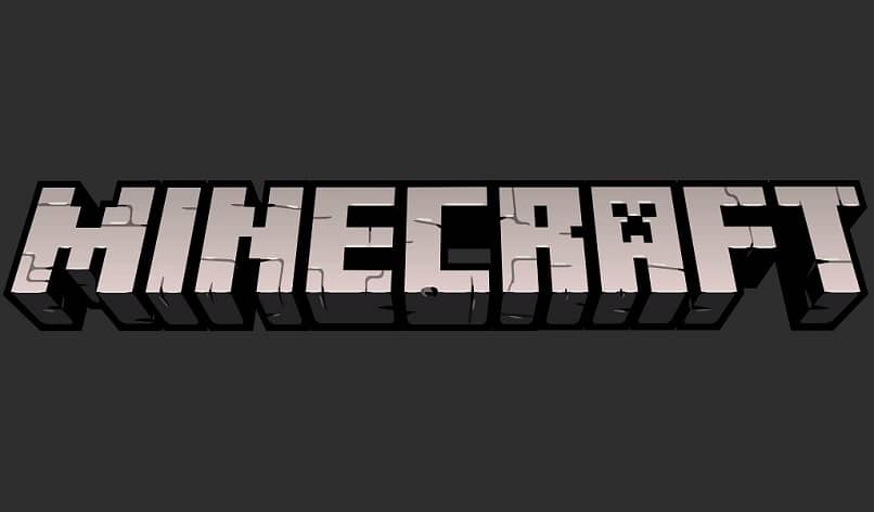 logotipo de minecraft con fondo gris