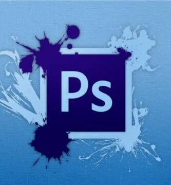 logotipo photoshop azul