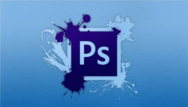 logotipo photoshop azul