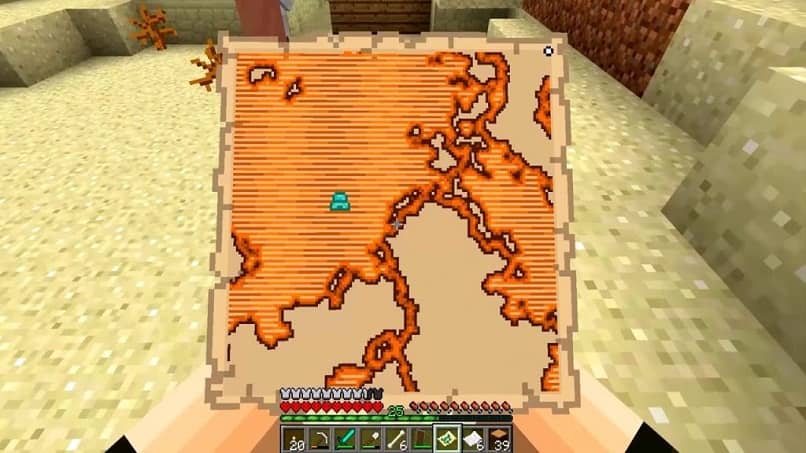 mapa tesoro minecraft fondo arena