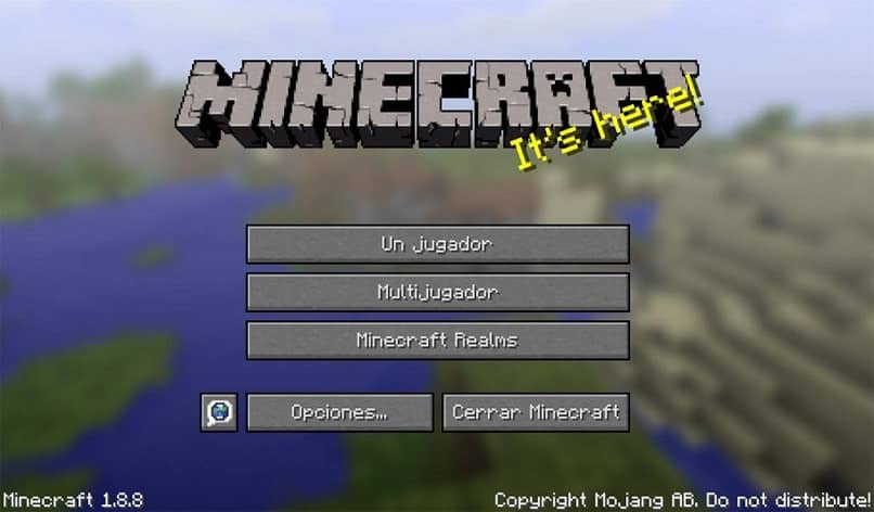 pantalla inicial de minecraft