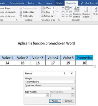 calcular promedio word 13889